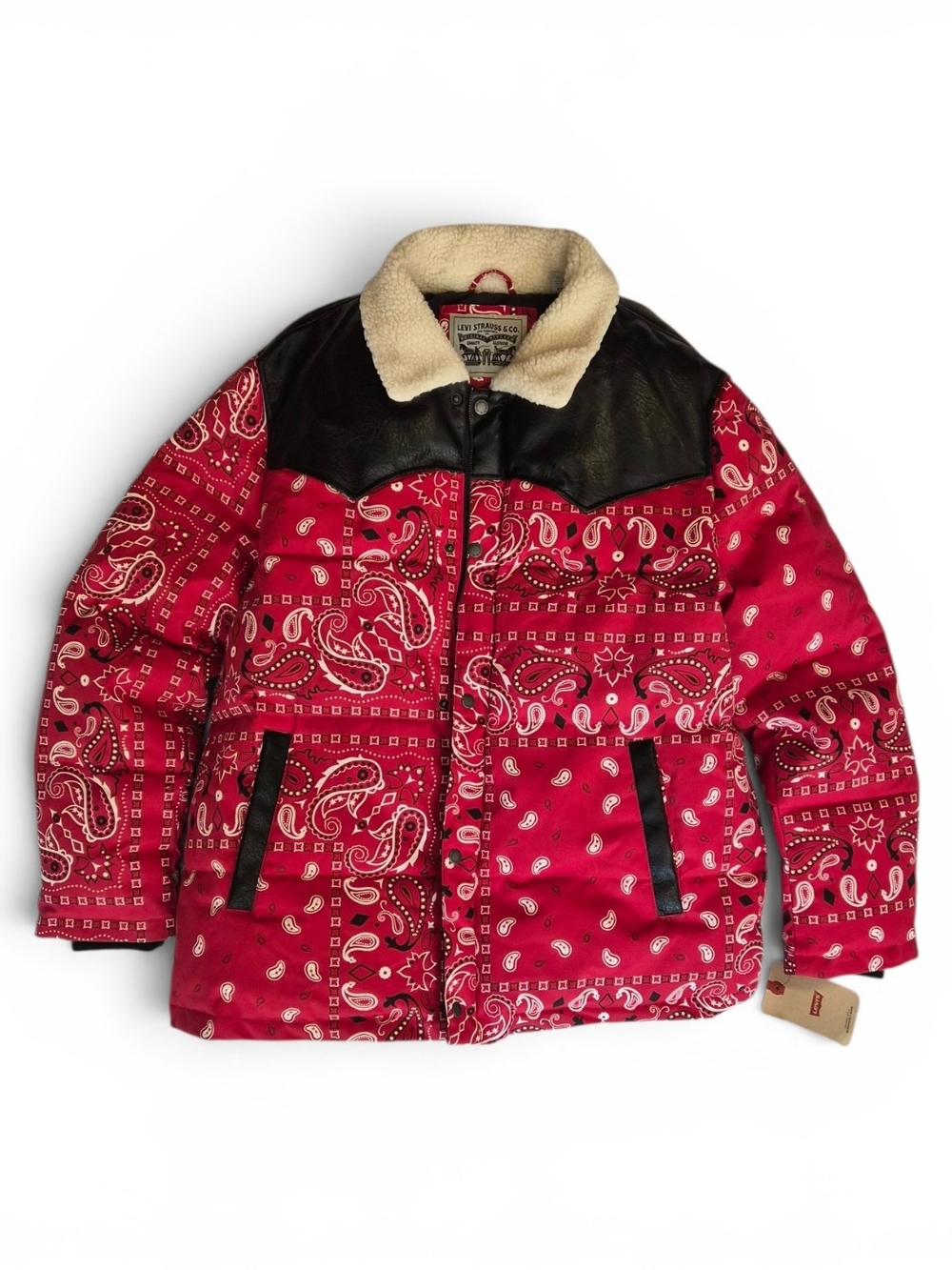 Levi's Paisley Print Quilted Puffer